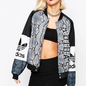 ADIDAS Snake Skin LA Printed Varsity Jacket Size L